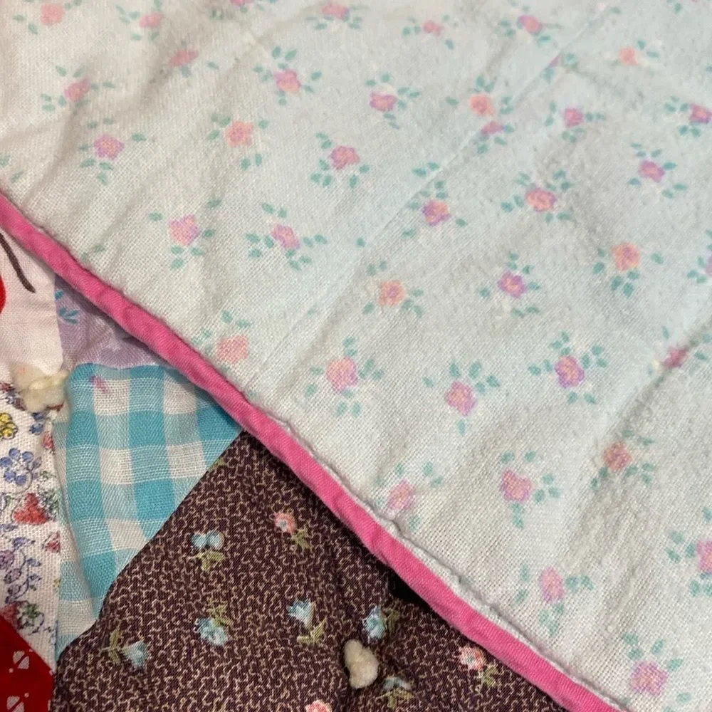 Multicolor Patchwork Small Quilt Doll Baby